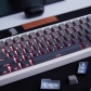 Gradient Grey 104+32 PBT Doubleshot Backlit Keycaps Set Cherry Profile Side Legends for MX Switches Mechanical Gaming Keyboard